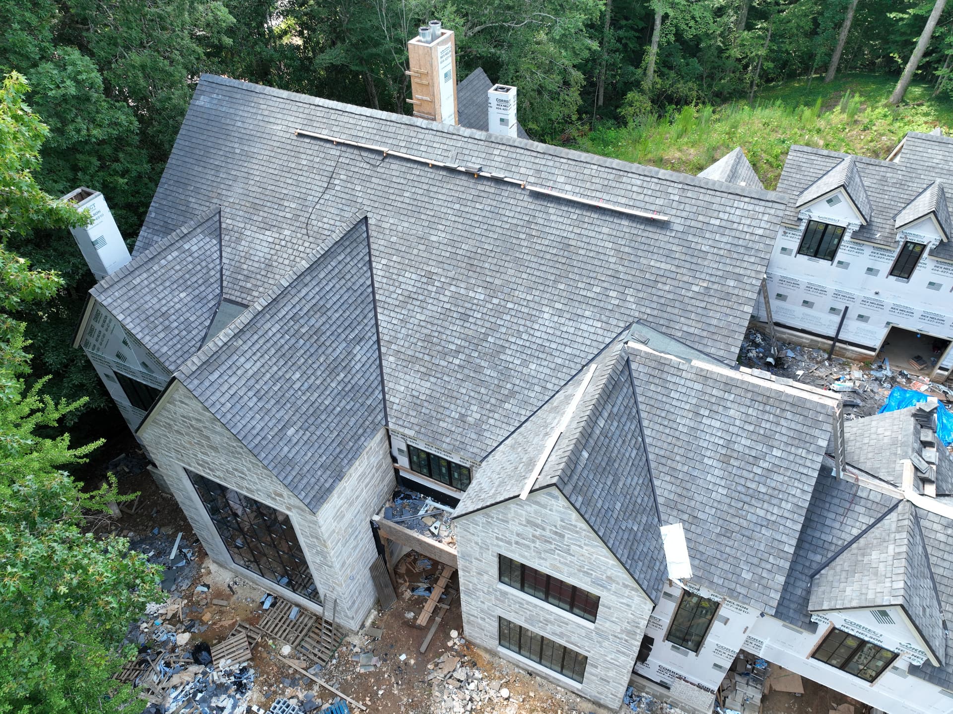 New Slate Roof Installation on a Custom Home in Buckhead GA image