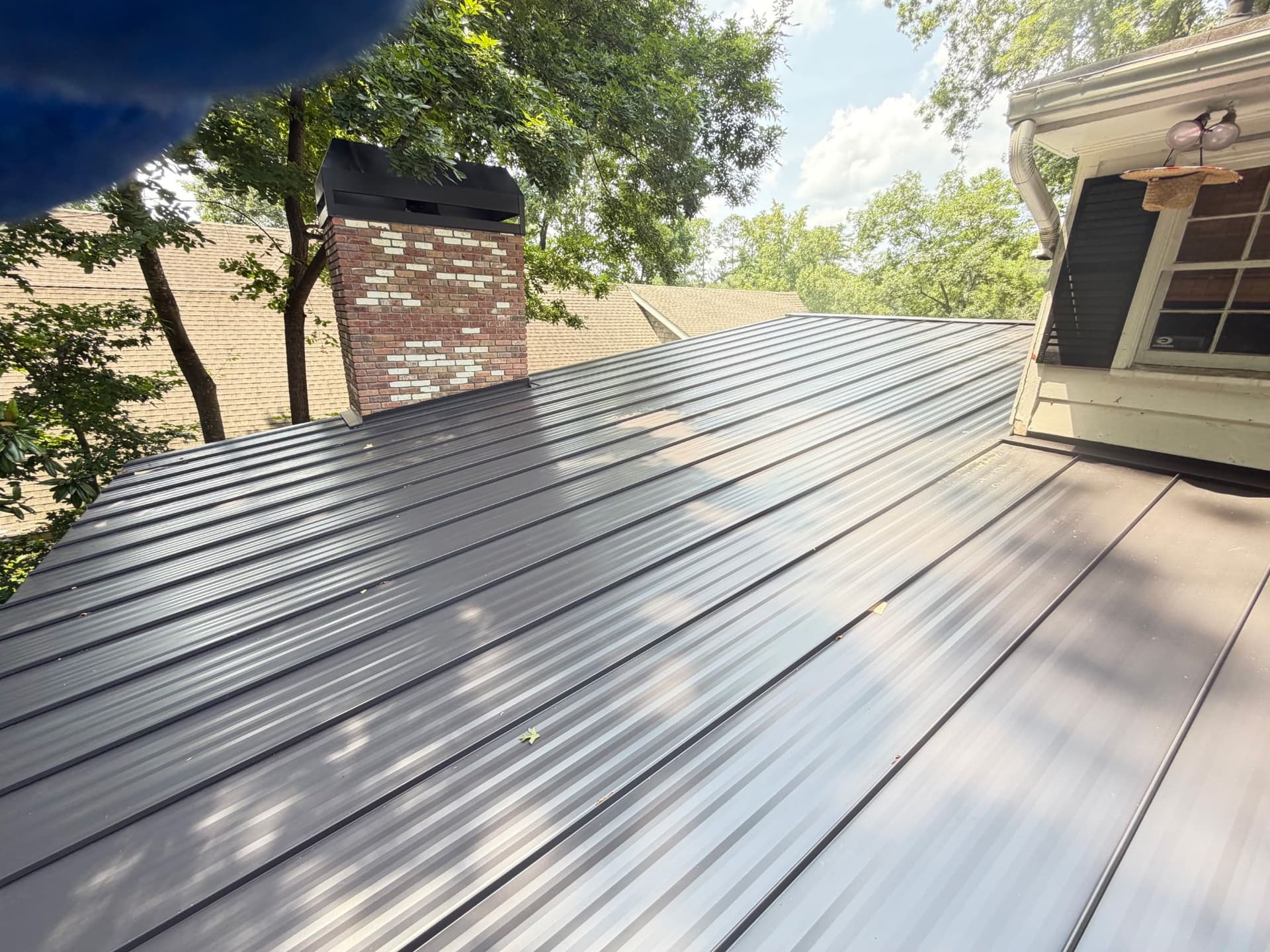 Standing Seam Metal Porch Roof Installed in Chastain Park image