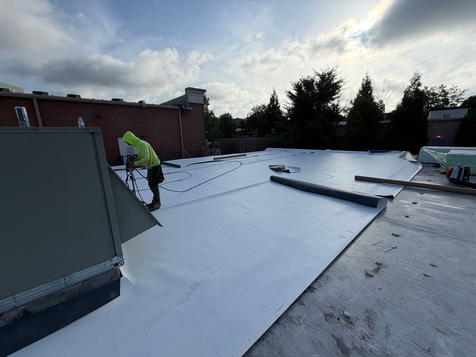 Gallery photos for Commercial Flat Roof TPO Installation in Atlanta: Image #1
