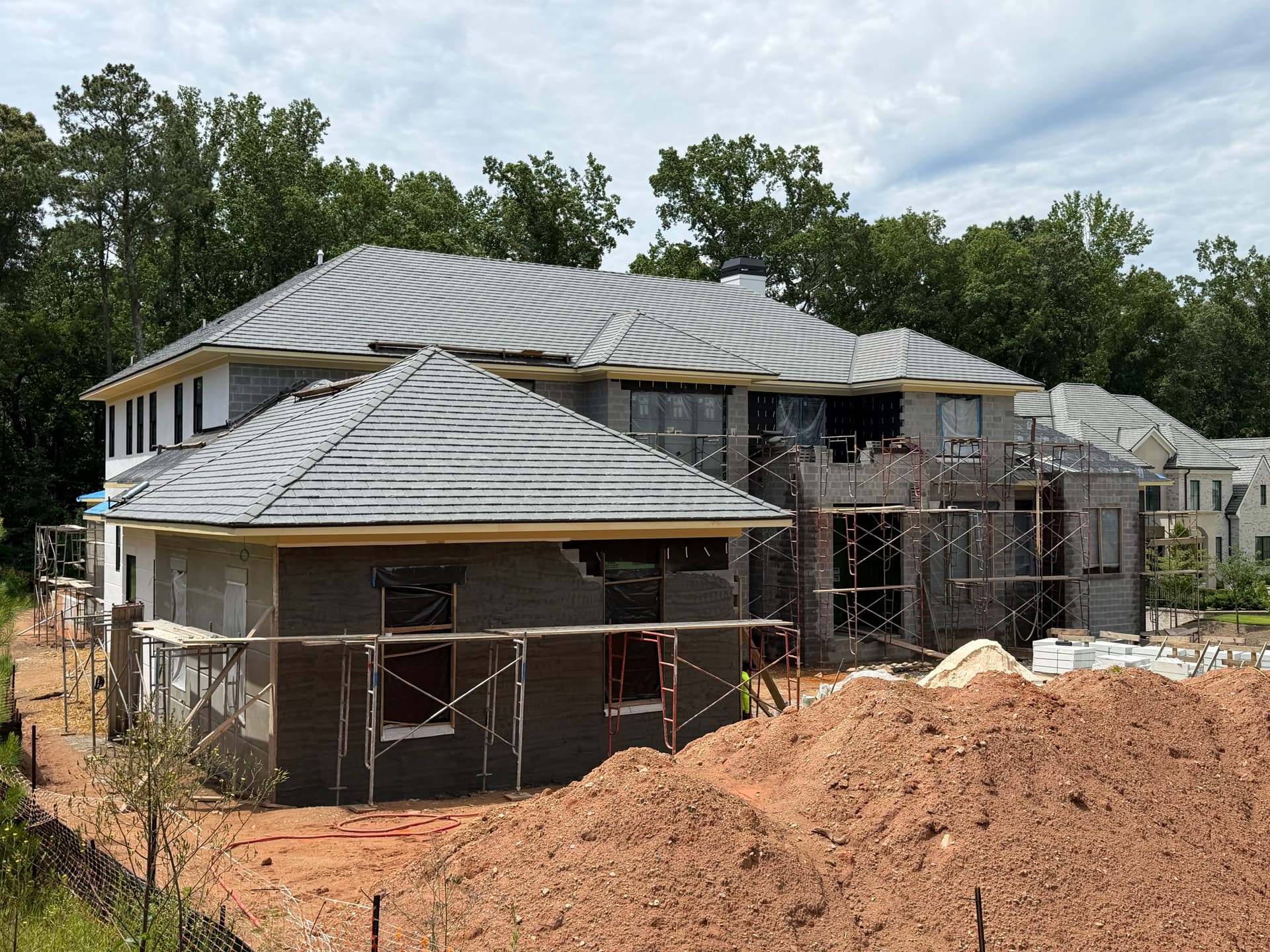 Synthetic Slate Roof Installation on New Construction in Sandy Springs image