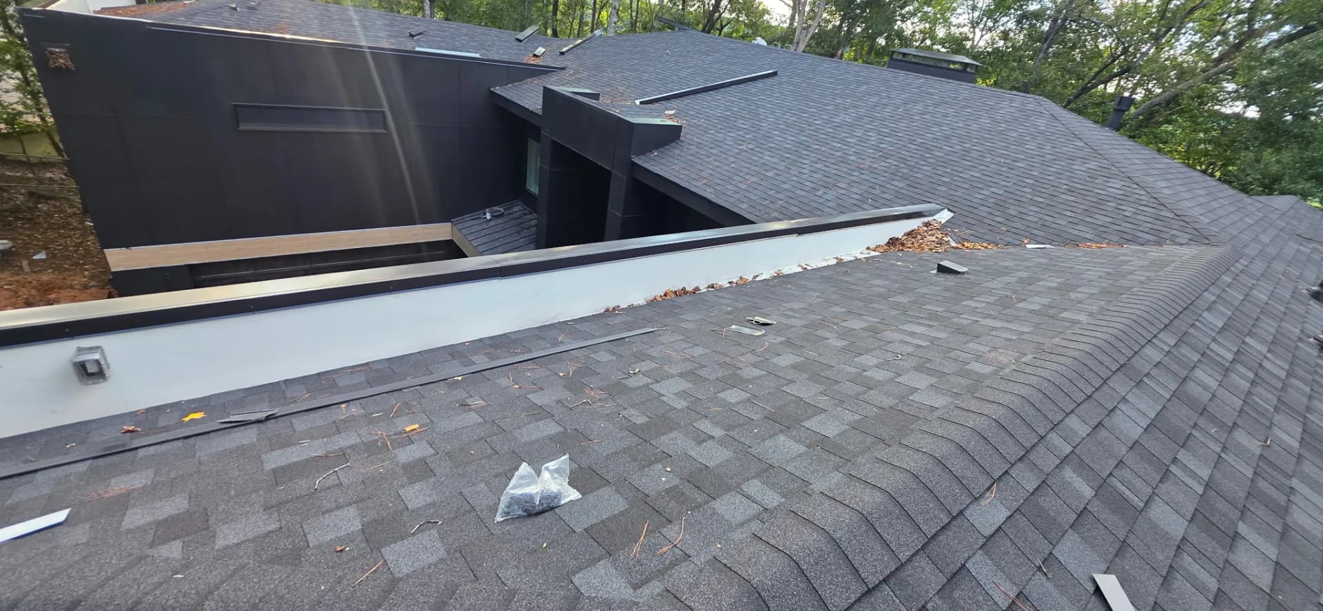 Gallery photos for Custom Metal Coping Installation on a Sandy Springs Roofline: Image #1