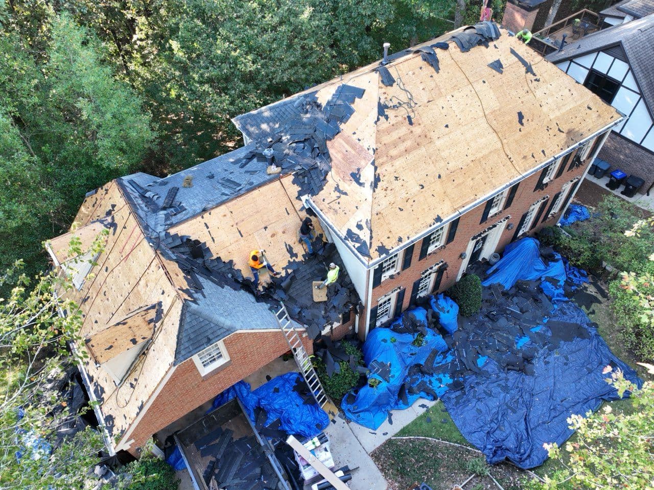 Roof Repair on Brick Home in Roswell image