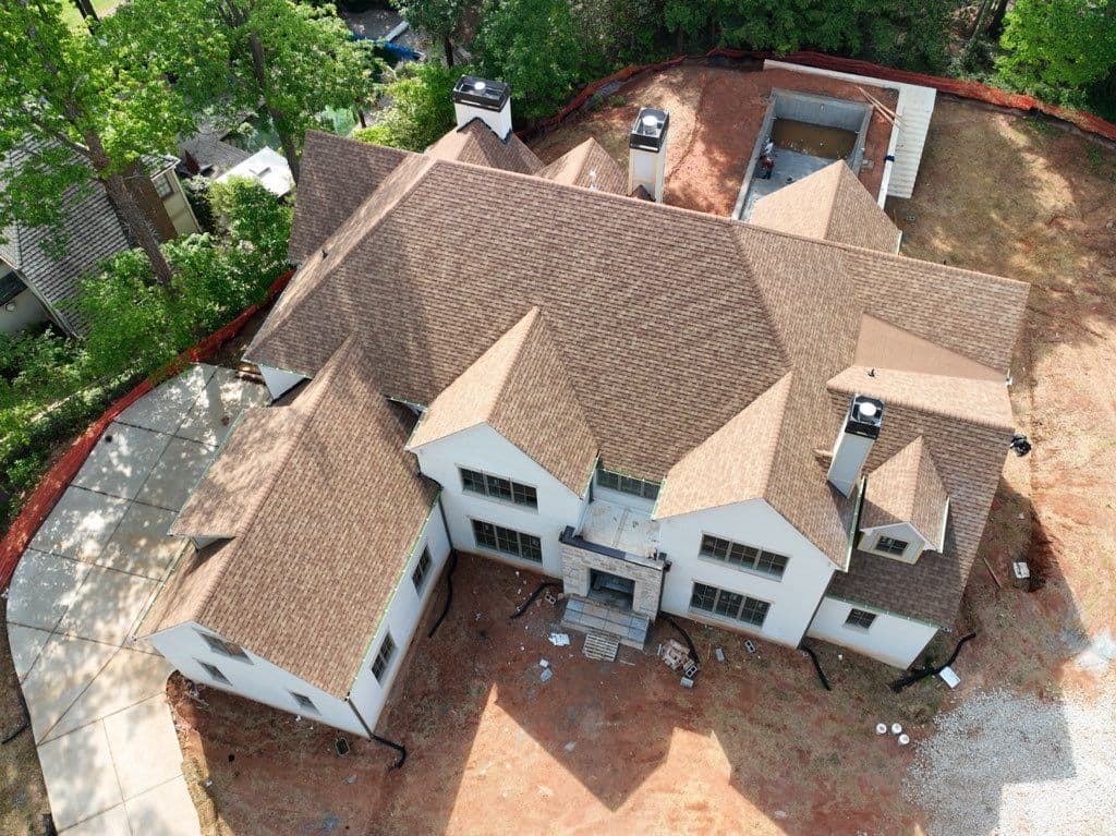 Desert Tan Shingle Installation in Chastain Park image