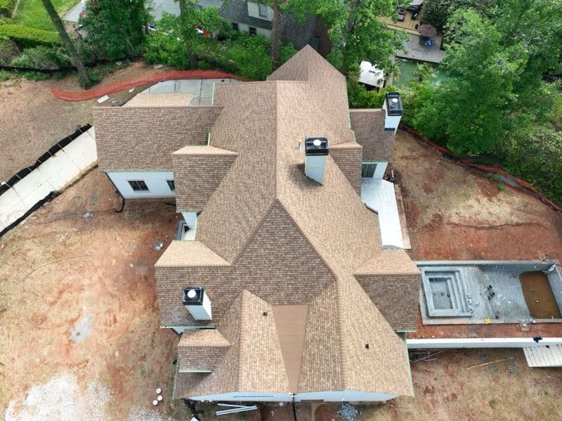 Gallery photos for Desert Tan Shingle Installation in Chastain Park: Image #1