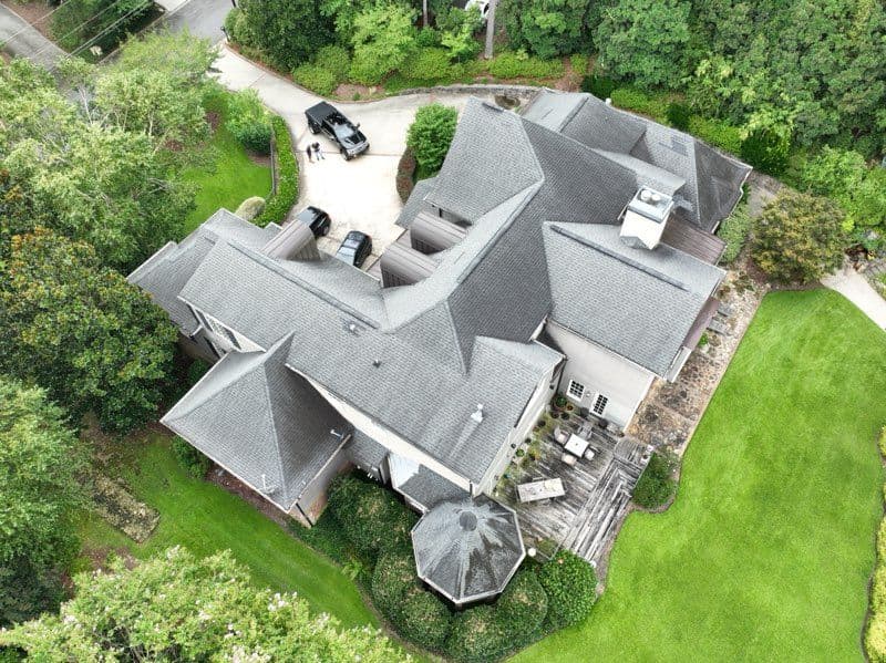 Gallery photos for Slate Tile Roof Transformation in Sandy Springs: Image #1