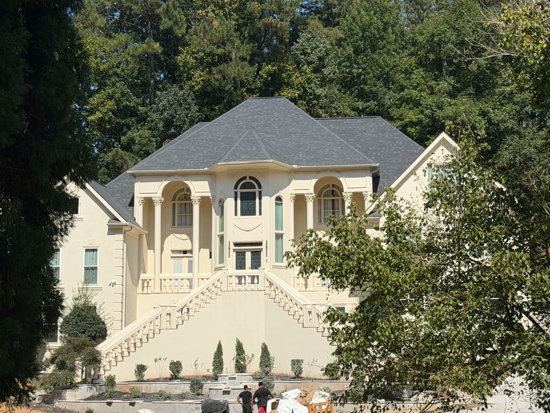 New Roof Installation on a Stunning Stone Mountain Home image