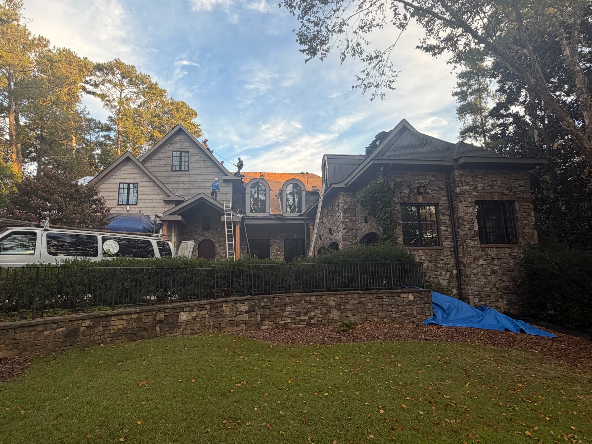 Gallery photos for Slate Roof Installation Underway at a Sandy Springs Home: Image #1