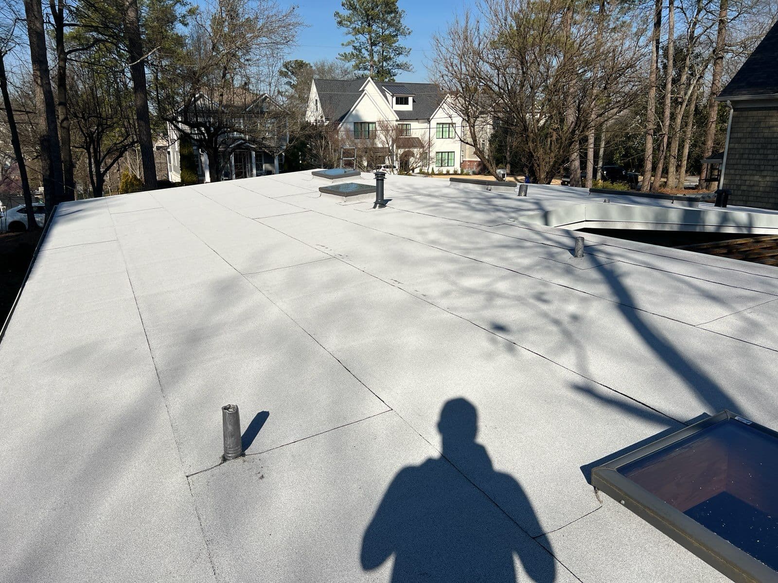 Flat Roof Installation and Skylight Upgrade in Brookhaven GA image